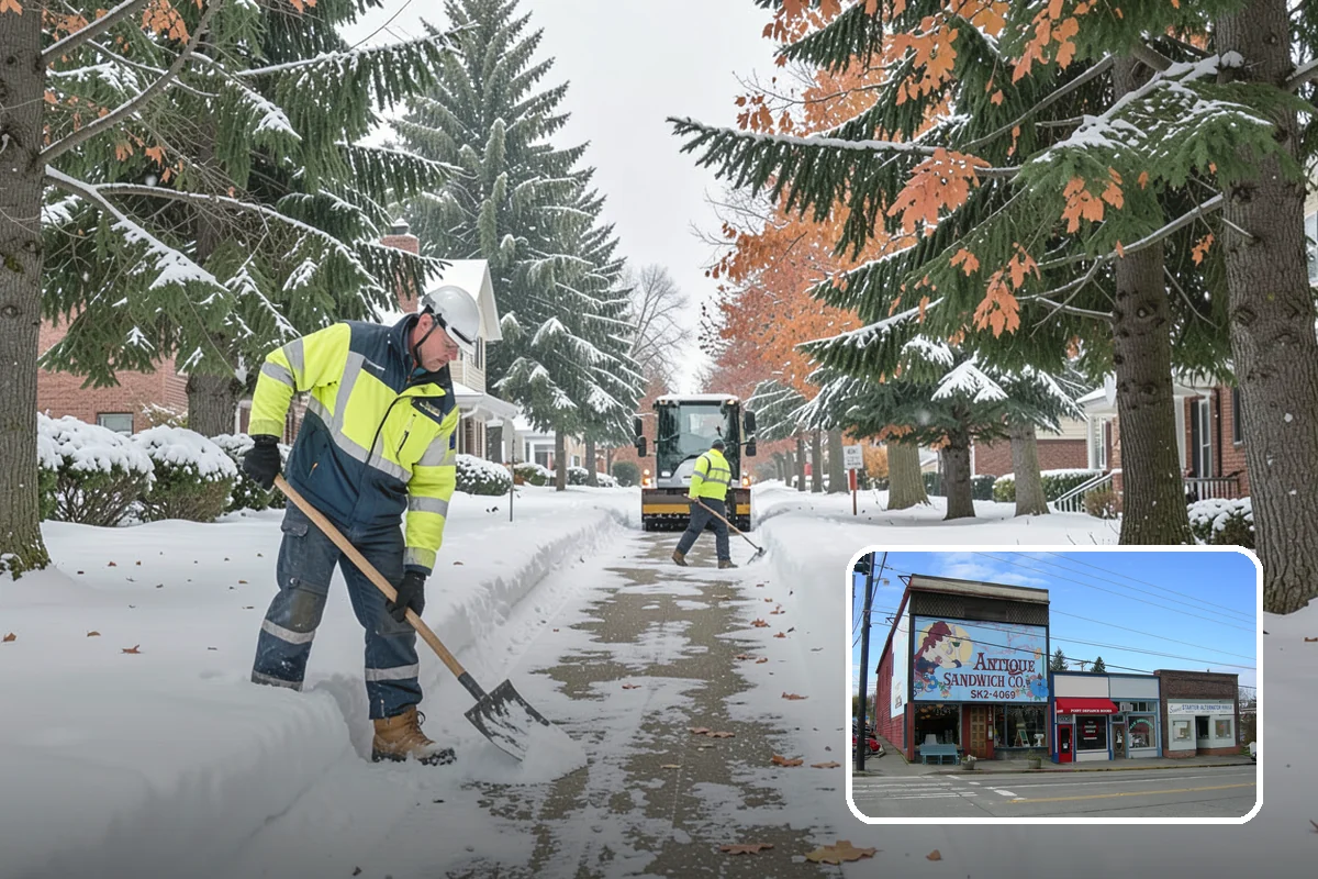 Condominium Parking Lot Snow Removal in Ruston, Pierce County, WA - Owner and guest stalls are cleared without residents shoveling their own spaces