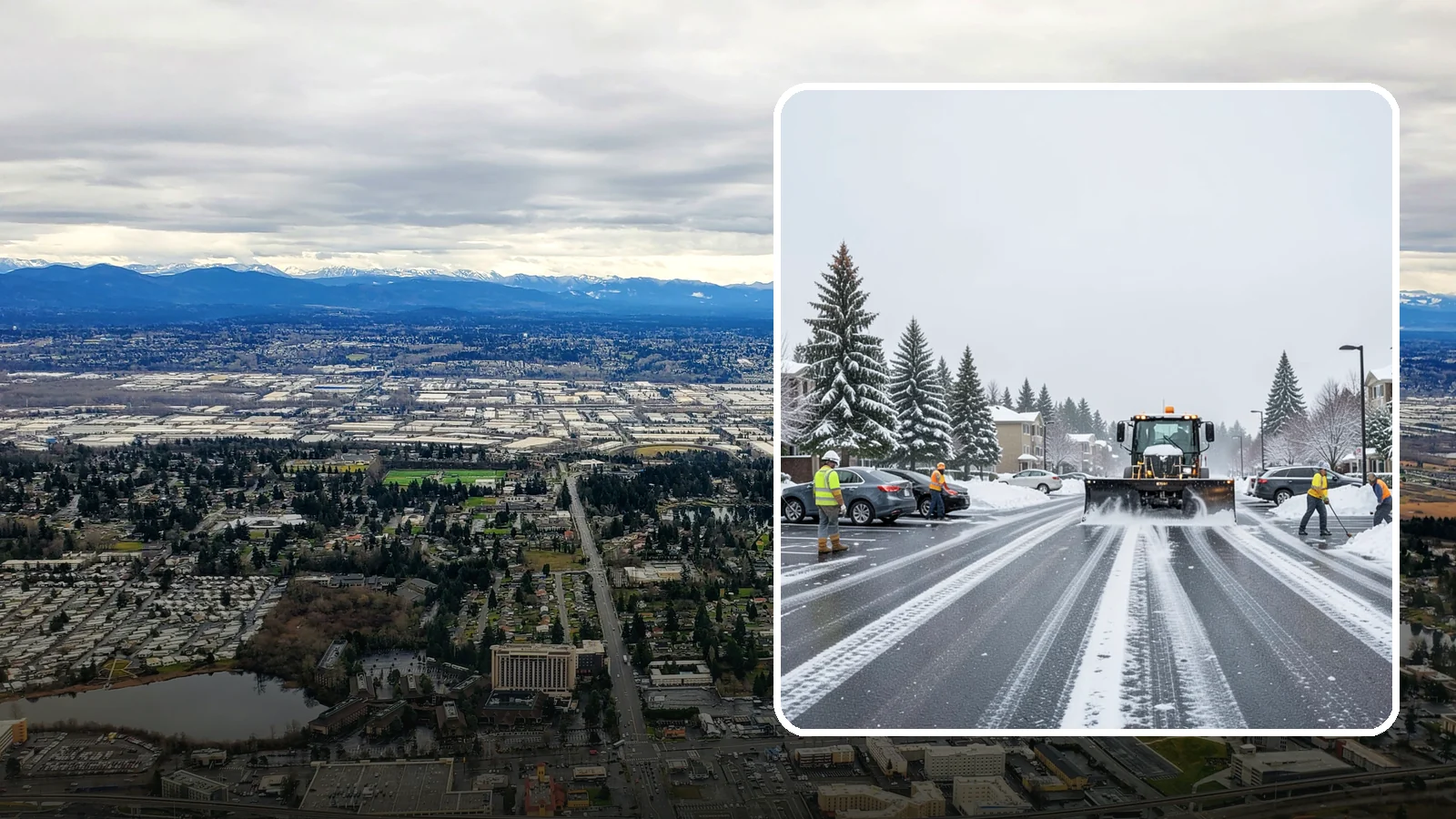Condominium Parking Lot Snow Removal in SeaTac, King County, WA - We keep condominium owner and guest lots clear so residents protect their own vehicles during Western Washington snow events.