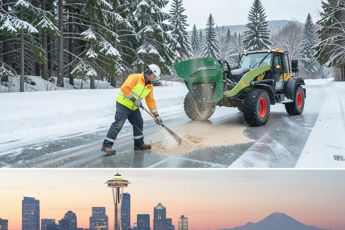 Condominium Parking Lot Snow Removal in Seattle, King County, WA - Condominium lots in the Puget Sound region see peak snow activity from mid-December through February during repeated freeze-thaw...