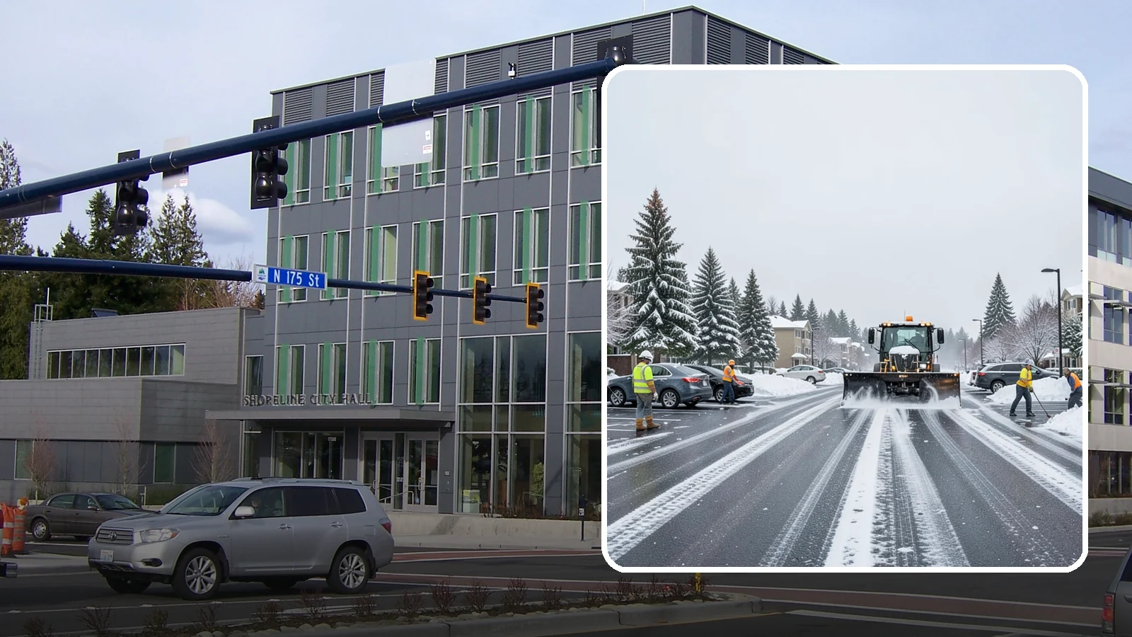 Condominium Parking Lot Snow Removal in Shoreline, King County, WA - We keep condominium owner and guest lots clear so residents protect their own vehicles during Western Washington snow events.