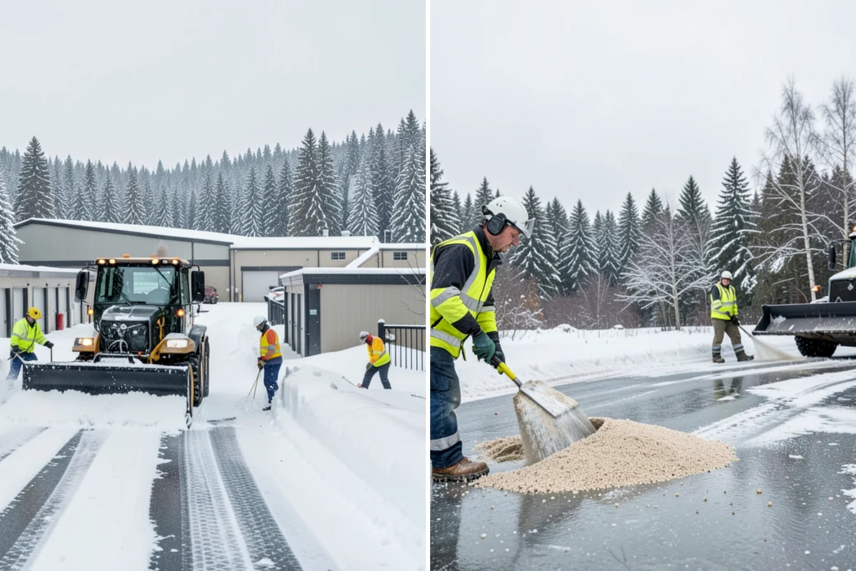 Condominium Parking Lot Snow Removal in Shoreline, King County, WA - Inspect the lot, garage ramps, and interior pinch points with association contacts