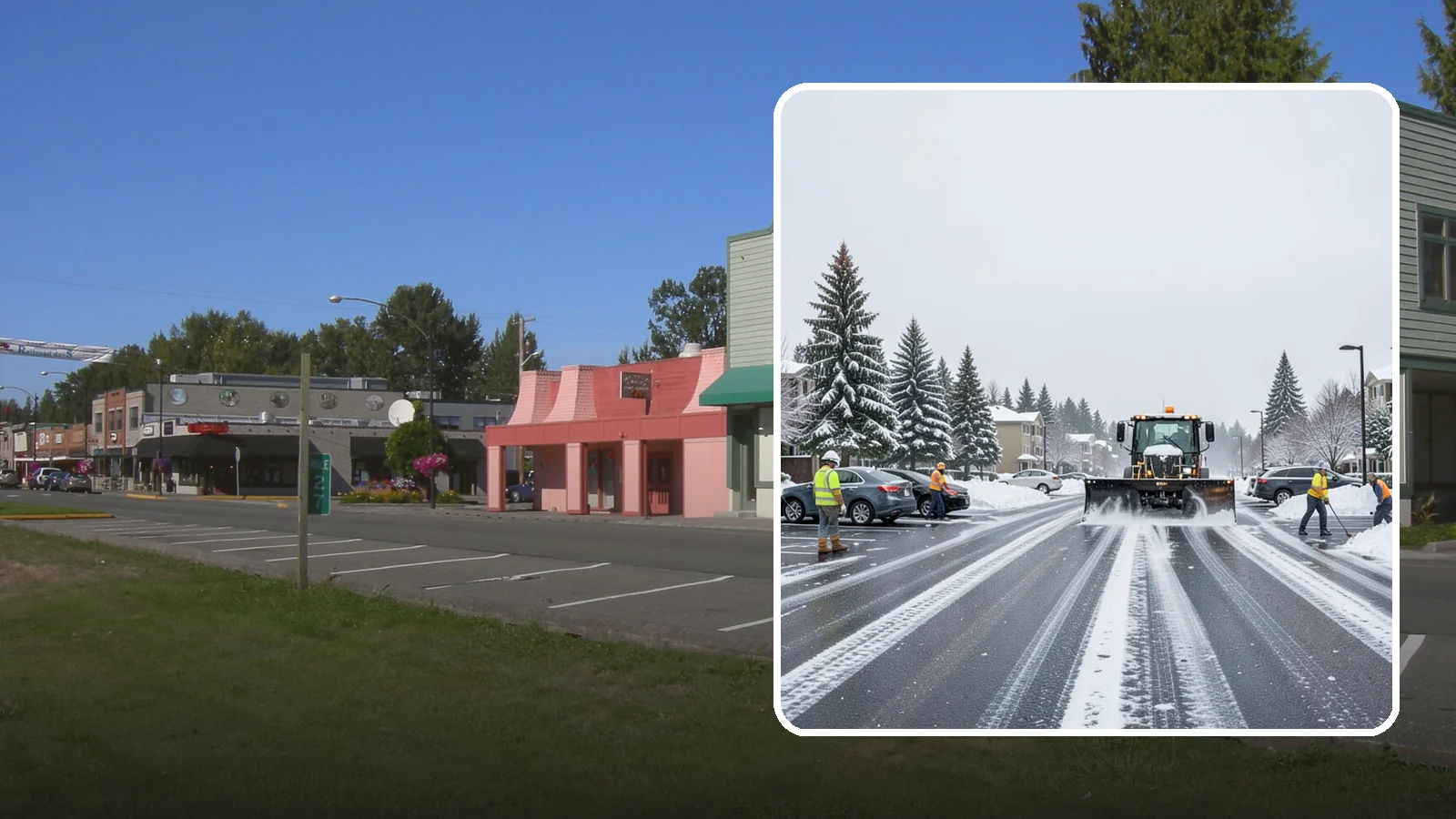 Condominium Parking Lot Snow Removal in Snoqualmie, King County, WA - We keep condominium owner and guest lots clear so residents protect their own vehicles during Western Washington snow events.