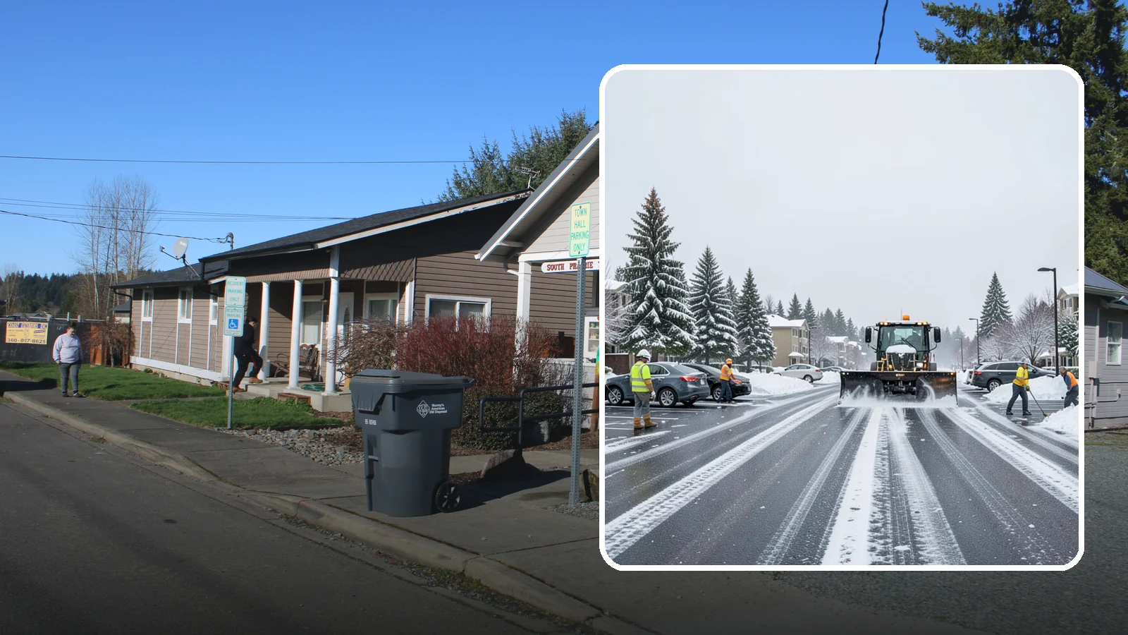 Condominium Parking Lot Snow Removal in South Prairie, Pierce County, WA - We keep condominium owner and guest lots clear so residents protect their own vehicles during Western Washington snow events.