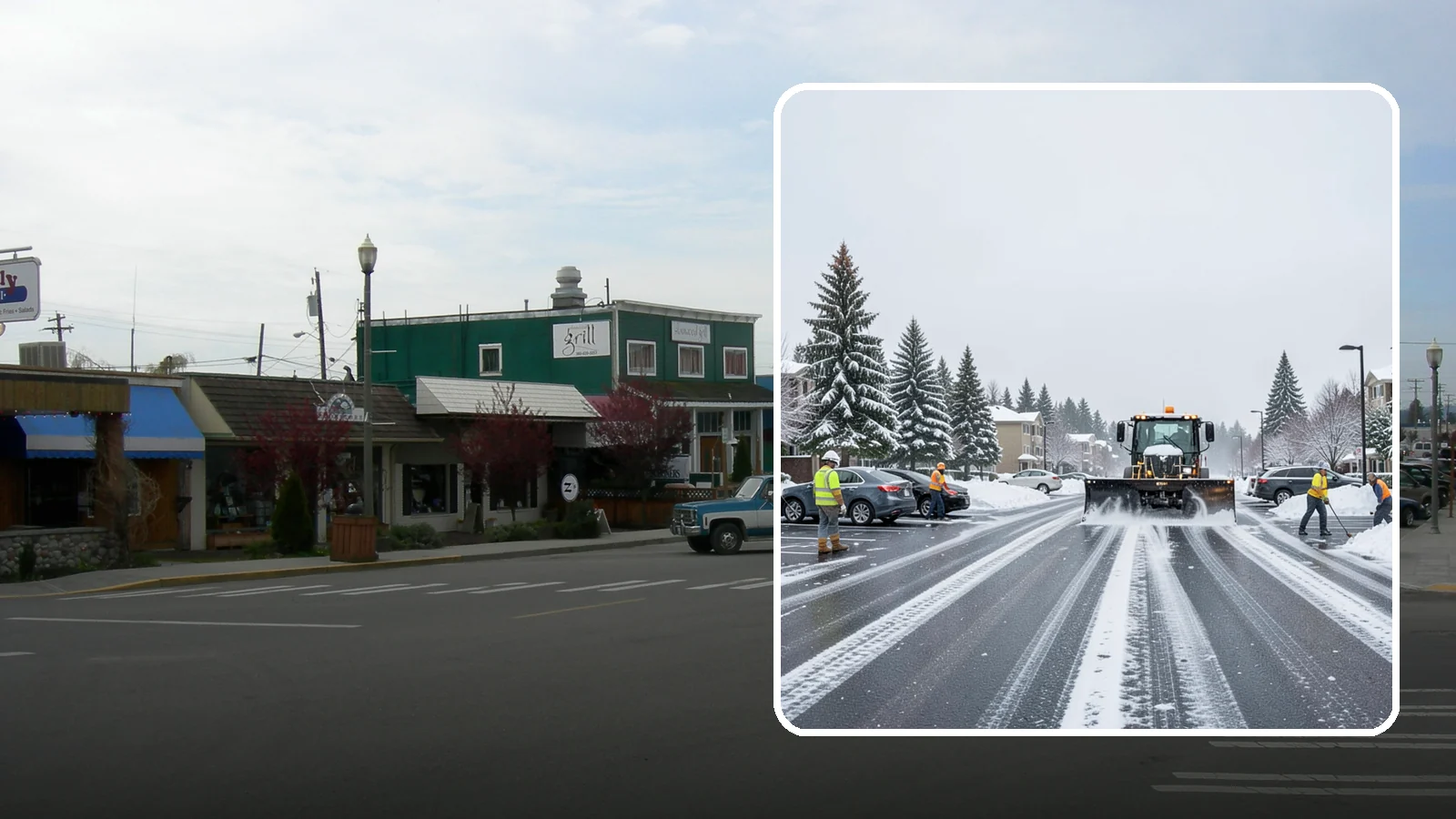 Condominium Parking Lot Snow Removal in Stanwood, Snohomish County, WA - We keep condominium owner and guest lots clear so residents protect their own vehicles during Western Washington snow events.