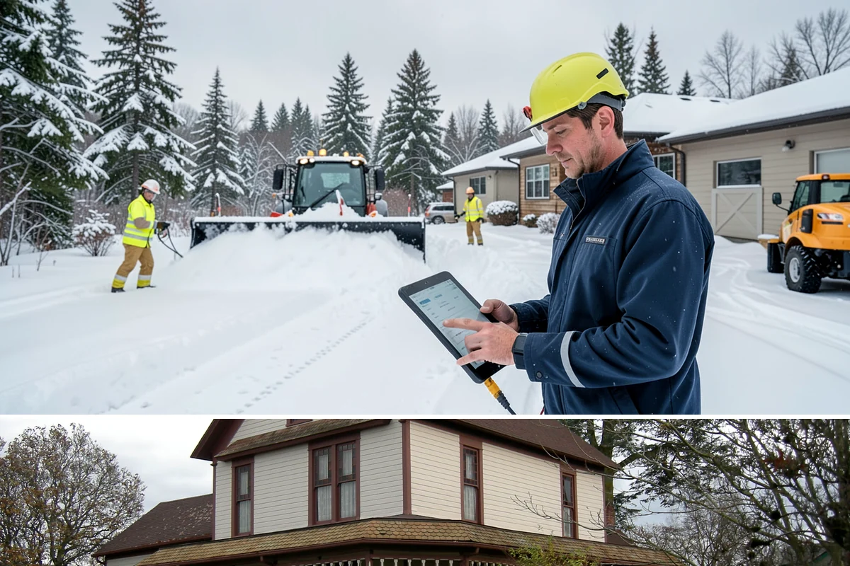 Condominium Parking Lot Snow Removal in Sumner, Pierce County, WA - Condominium lots in the Puget Sound region see peak snow activity from mid-December through February during repeated freeze-thaw...