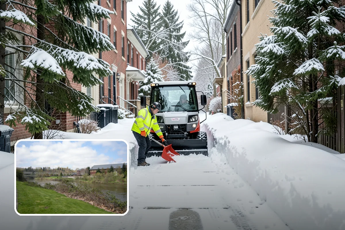 Condominium Parking Lot Snow Removal in Tukwila, King County, WA - Owner and guest stalls are cleared without residents shoveling their own spaces