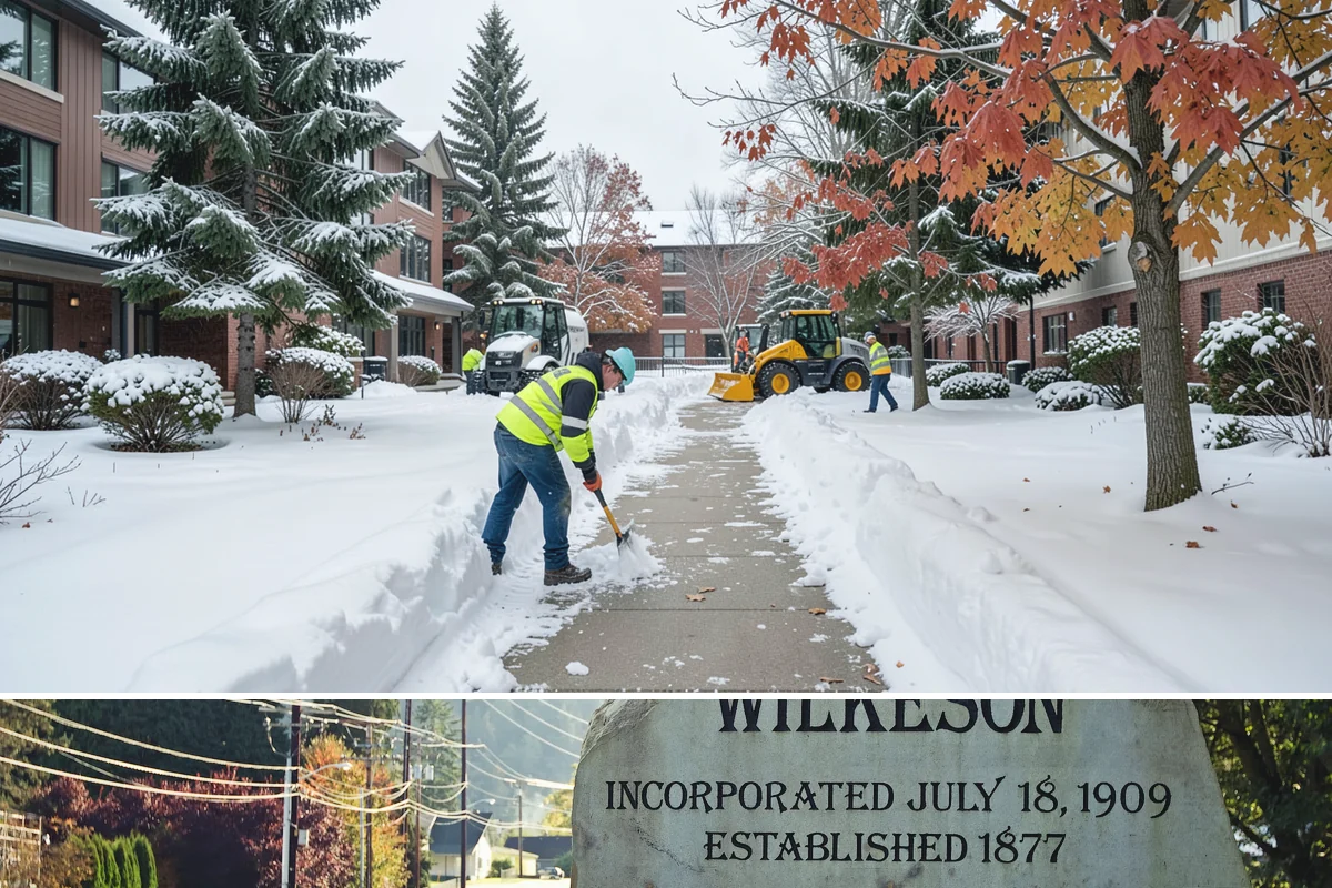 Condominium Parking Lot Snow Removal in Wilkeson, Pierce County, WA - Condominium lots in the Puget Sound region see peak snow activity from mid-December through February during repeated freeze-thaw...