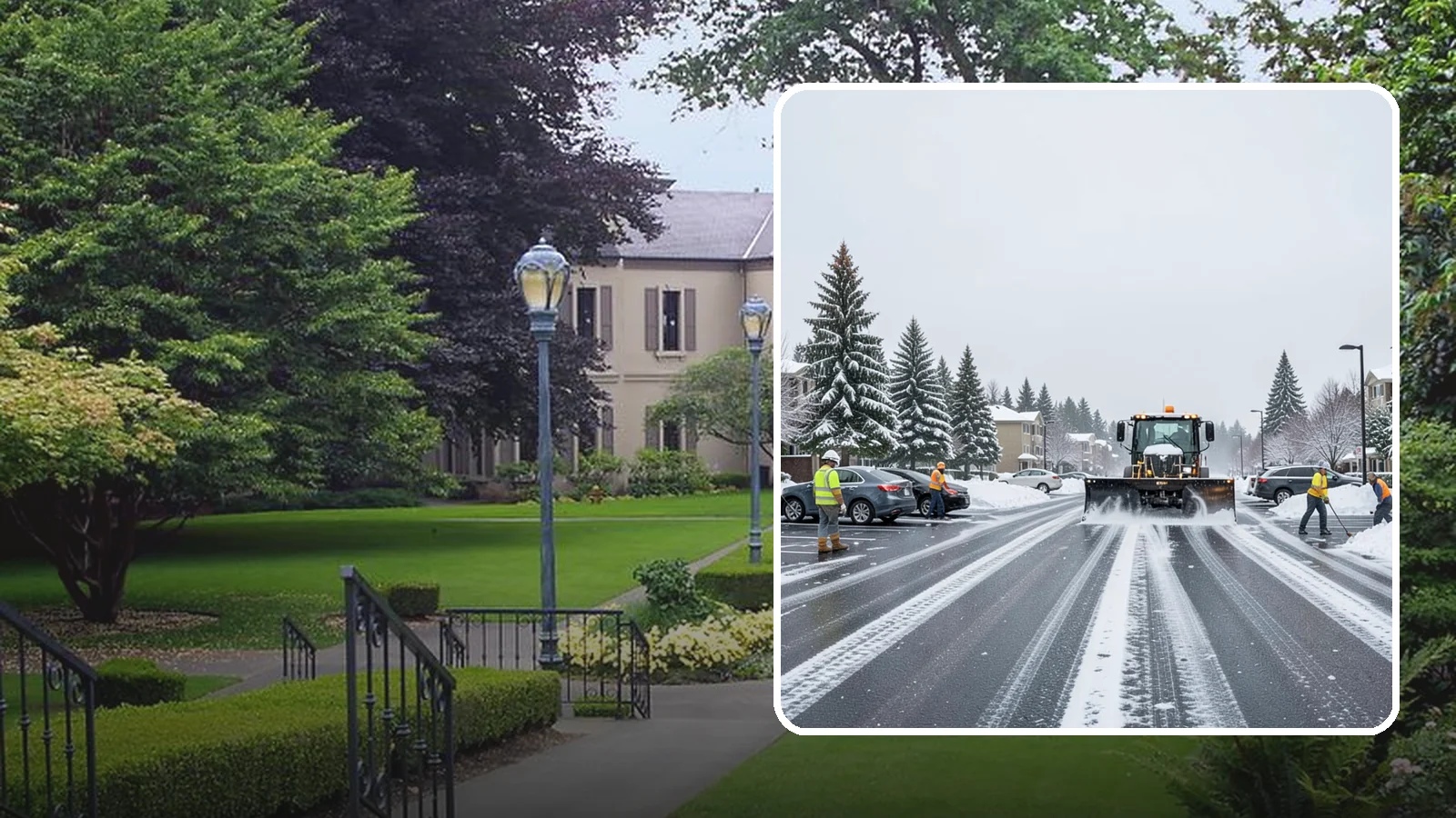 Condominium Parking Lot Snow Removal in Woodinville, King County, WA - We keep condominium owner and guest lots clear so residents protect their own vehicles during Western Washington snow events.