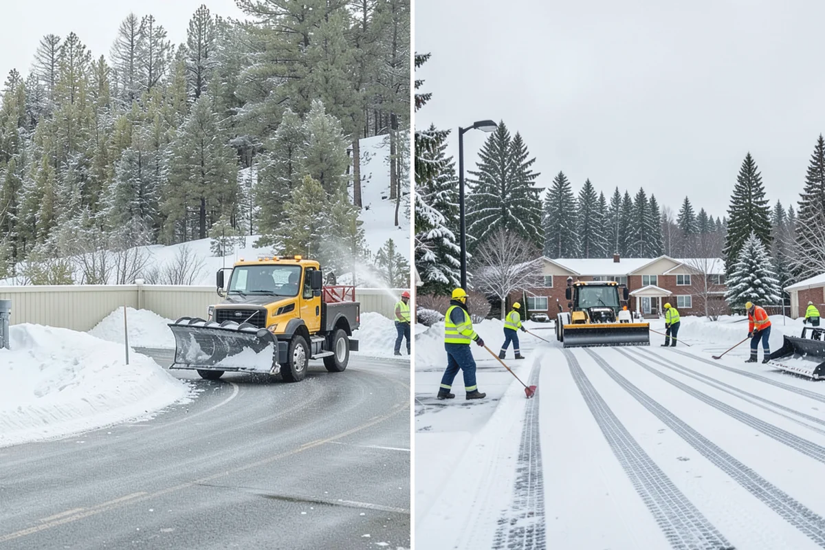 Condominium Parking Lot Snow Removal in Woodinville, King County, WA - Inspect the lot, garage ramps, and interior pinch points with association contacts