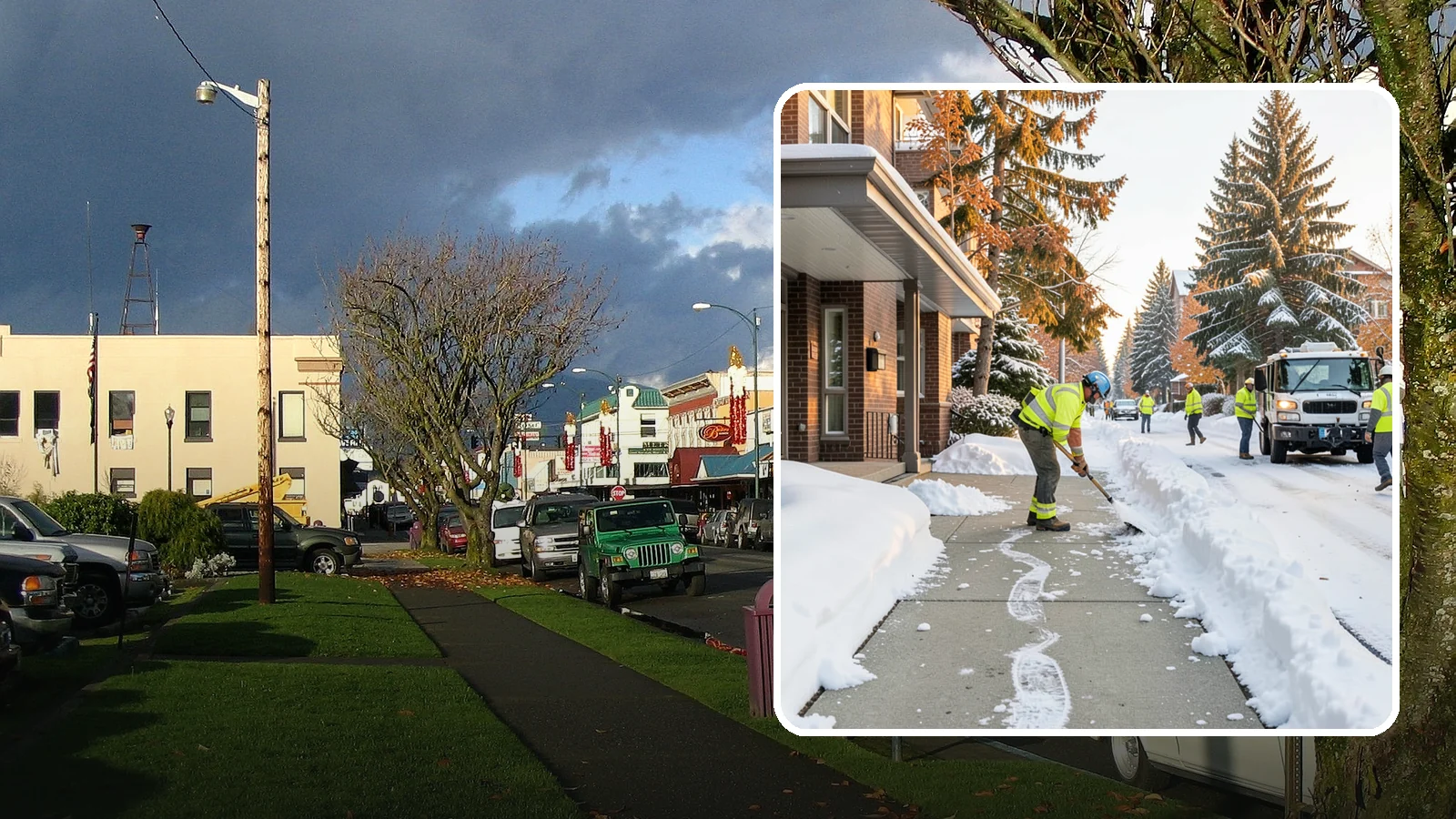 Condominium Sidewalk Clearing in Arlington, Snohomish County, WA - Common-area walkway clearing for Western Washington condominium associations that keeps shared entries and connector paths safe...