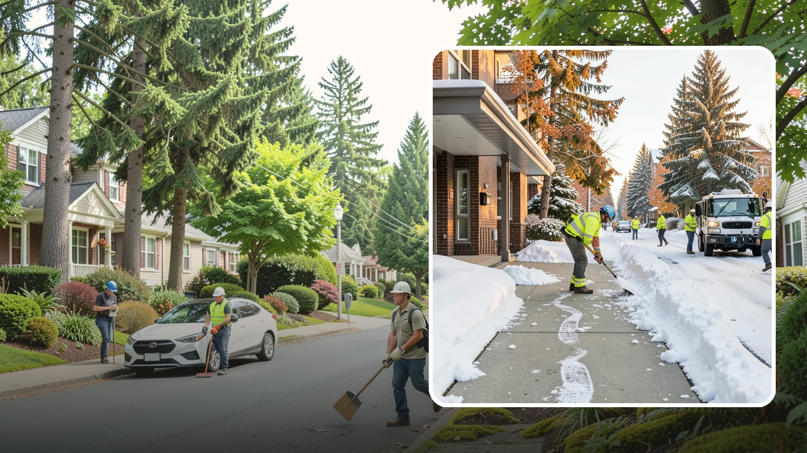 Condominium Sidewalk Clearing in Beaux Arts Village, King County, WA - Common-area walkway clearing for Western Washington condominium associations that keeps shared entries and connector paths safe...