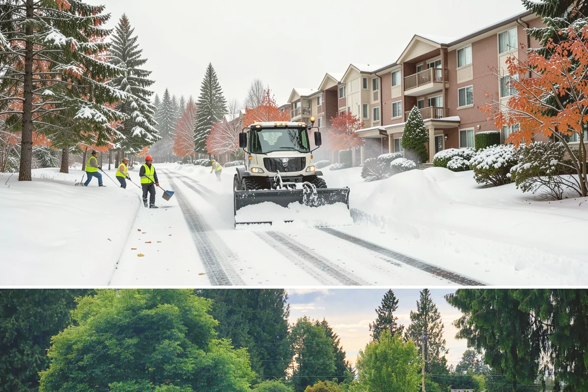 Condominium Sidewalk Clearing in Bonney Lake, Pierce County, WA - Condo associations see the greatest need from late fall through February, when freezing rain and refreeze cycles glaze shared...