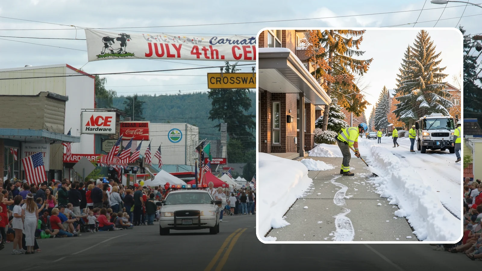 Condominium Sidewalk Clearing in Carnation, King County, WA - Common-area walkway clearing for Western Washington condominium associations that keeps shared entries and connector paths safe...