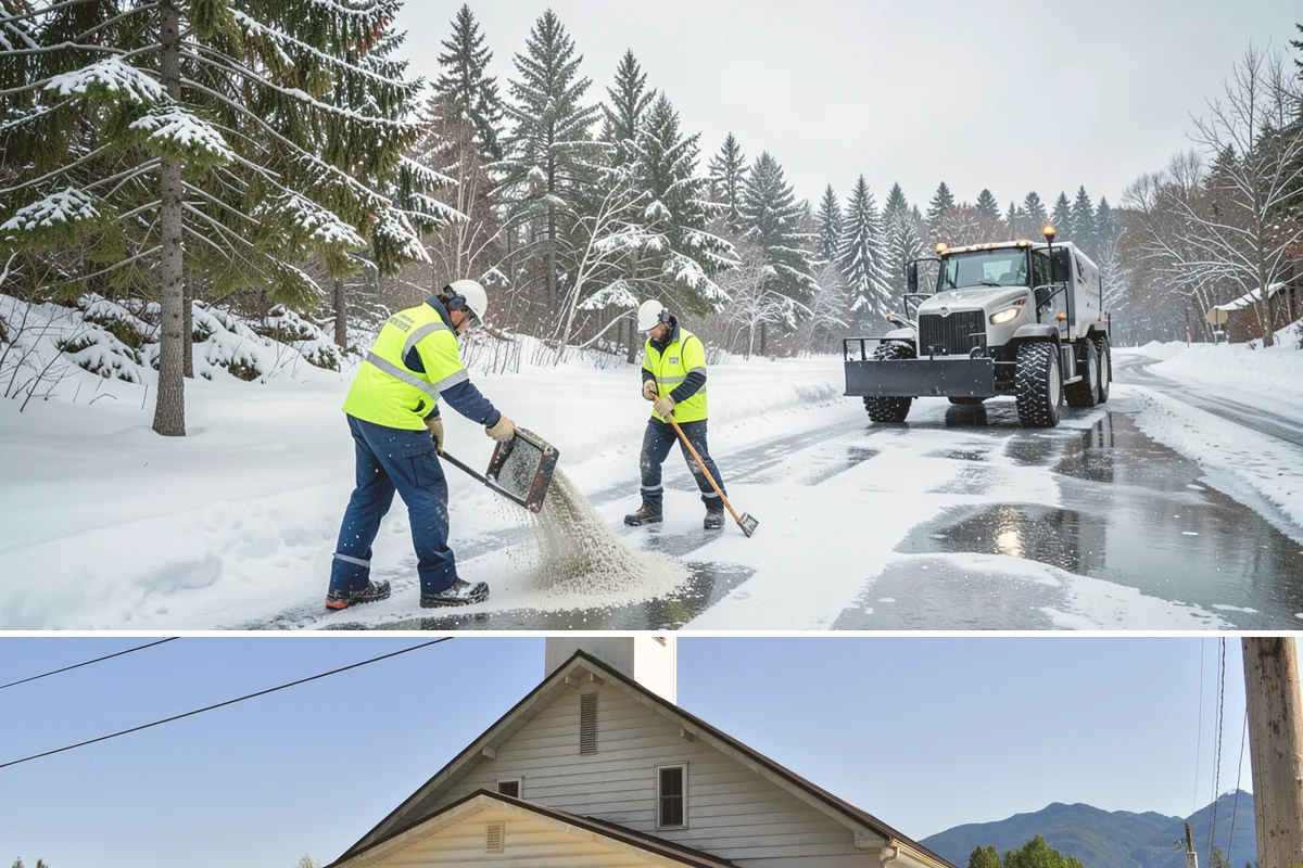 Condominium Sidewalk Clearing in Concrete, Skagit County, WA - Condo associations see the greatest need from late fall through February, when freezing rain and refreeze cycles glaze shared...