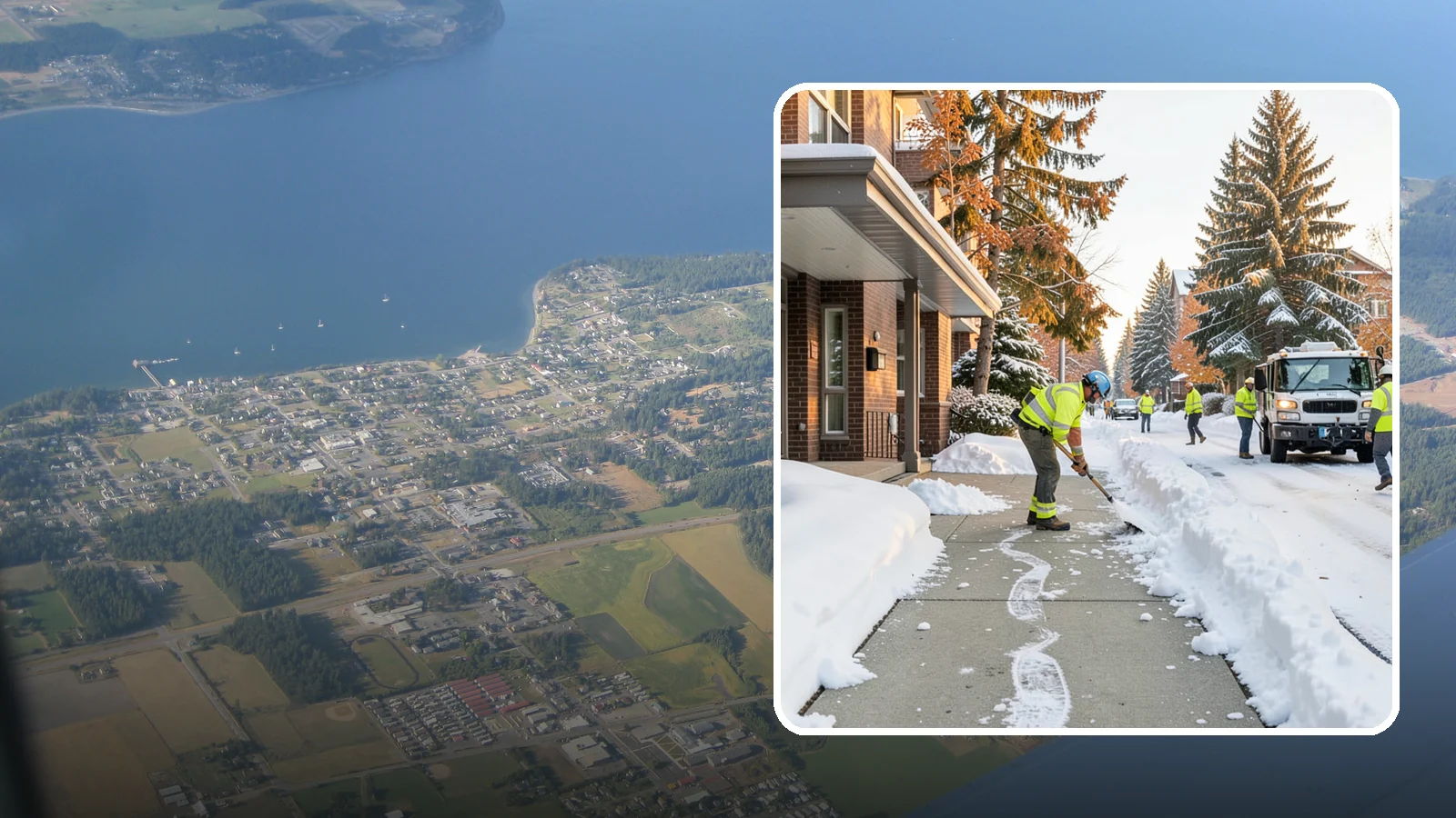 Condominium Sidewalk Clearing in Coupeville, Island County, WA - Common-area walkway clearing for Western Washington condominium associations that keeps shared entries and connector paths safe...