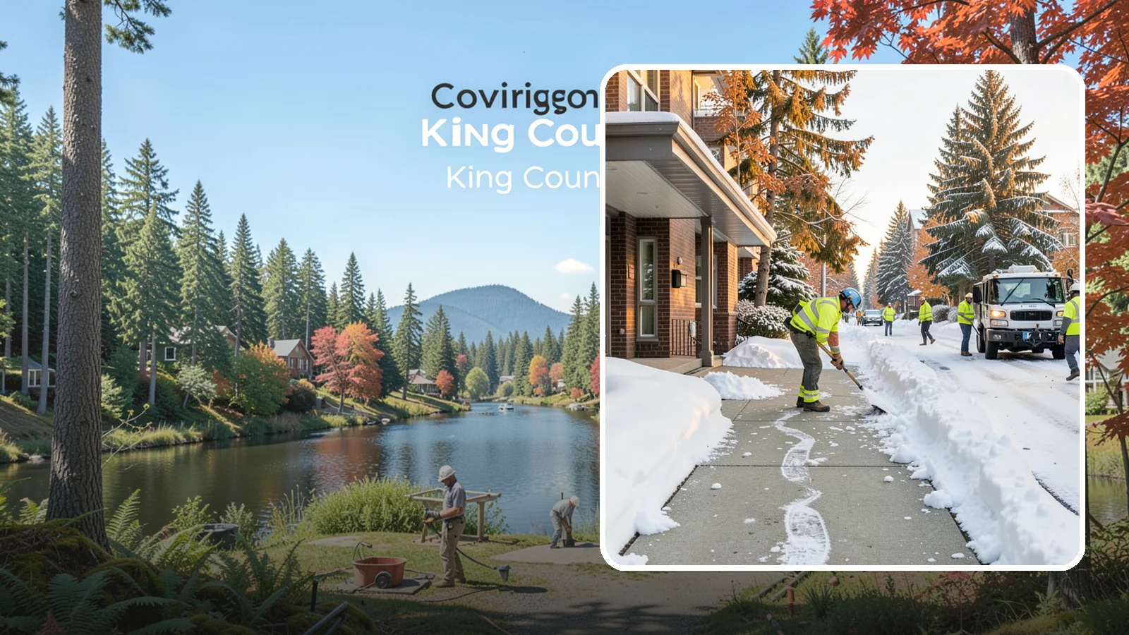 Condominium Sidewalk Clearing in Covington, King County, WA - Common-area walkway clearing for Western Washington condominium associations that keeps shared entries and connector paths safe...