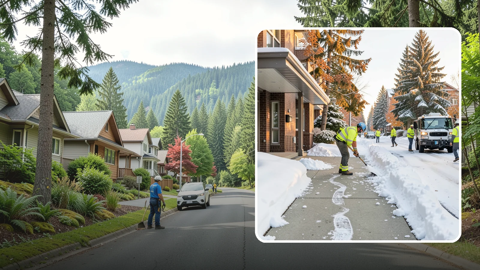 Condominium Sidewalk Clearing in Darrington, Snohomish County, WA - Common-area walkway clearing for Western Washington condominium associations that keeps shared entries and connector paths safe...