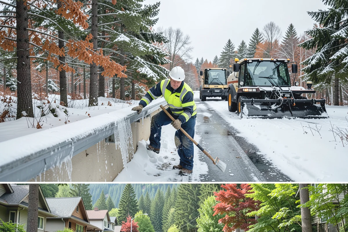 Condominium Sidewalk Clearing in Darrington, Snohomish County, WA - Condo associations see the greatest need from late fall through February, when freezing rain and refreeze cycles glaze shared...