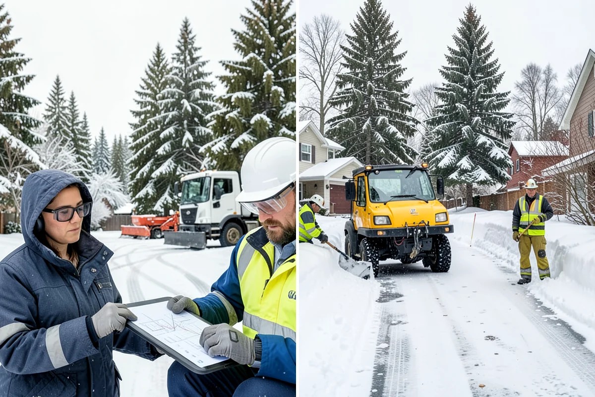Condominium Sidewalk Clearing in Enumclaw, King County, WA - Review association maps to identify all common-element walkways