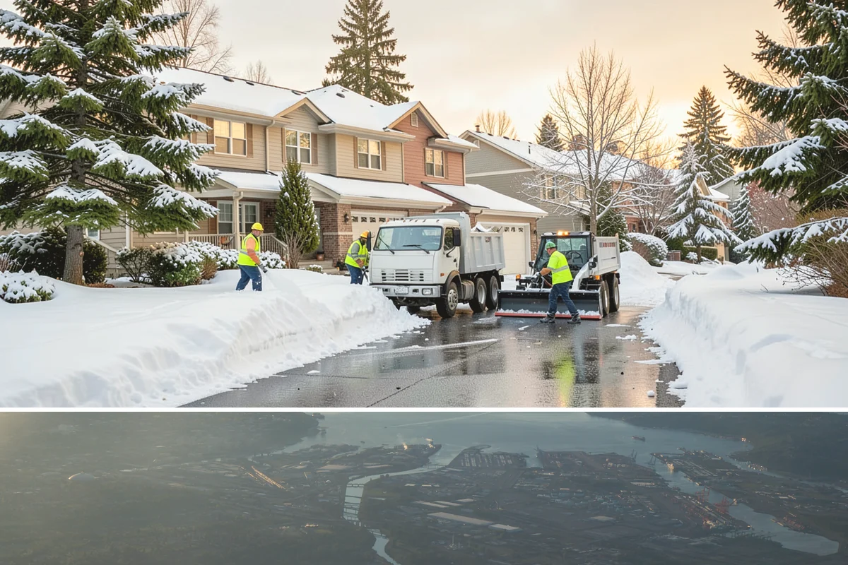 Condominium Sidewalk Clearing in Fife, Pierce County, WA - Condo associations see the greatest need from late fall through February, when freezing rain and refreeze cycles glaze shared...