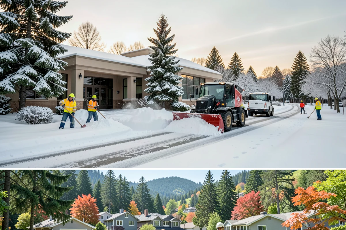 Condominium Sidewalk Clearing in Fircrest, Pierce County, WA - Condo associations see the greatest need from late fall through February, when freezing rain and refreeze cycles glaze shared...