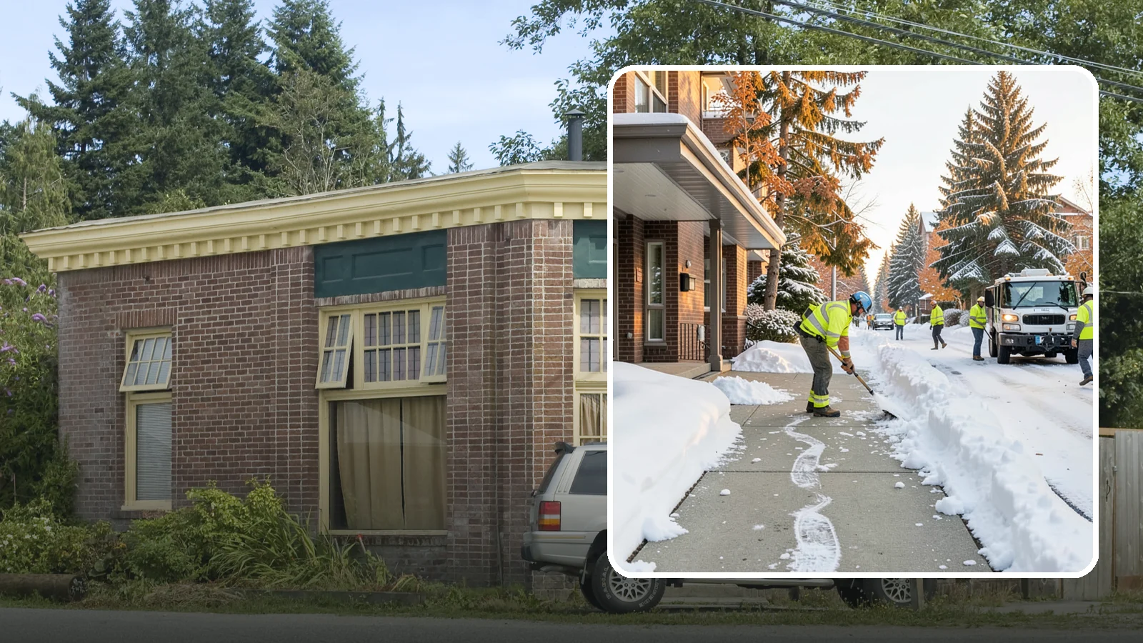 Condominium Sidewalk Clearing in Hamilton, Skagit County, WA - Common-area walkway clearing for Western Washington condominium associations that keeps shared entries and connector paths safe...