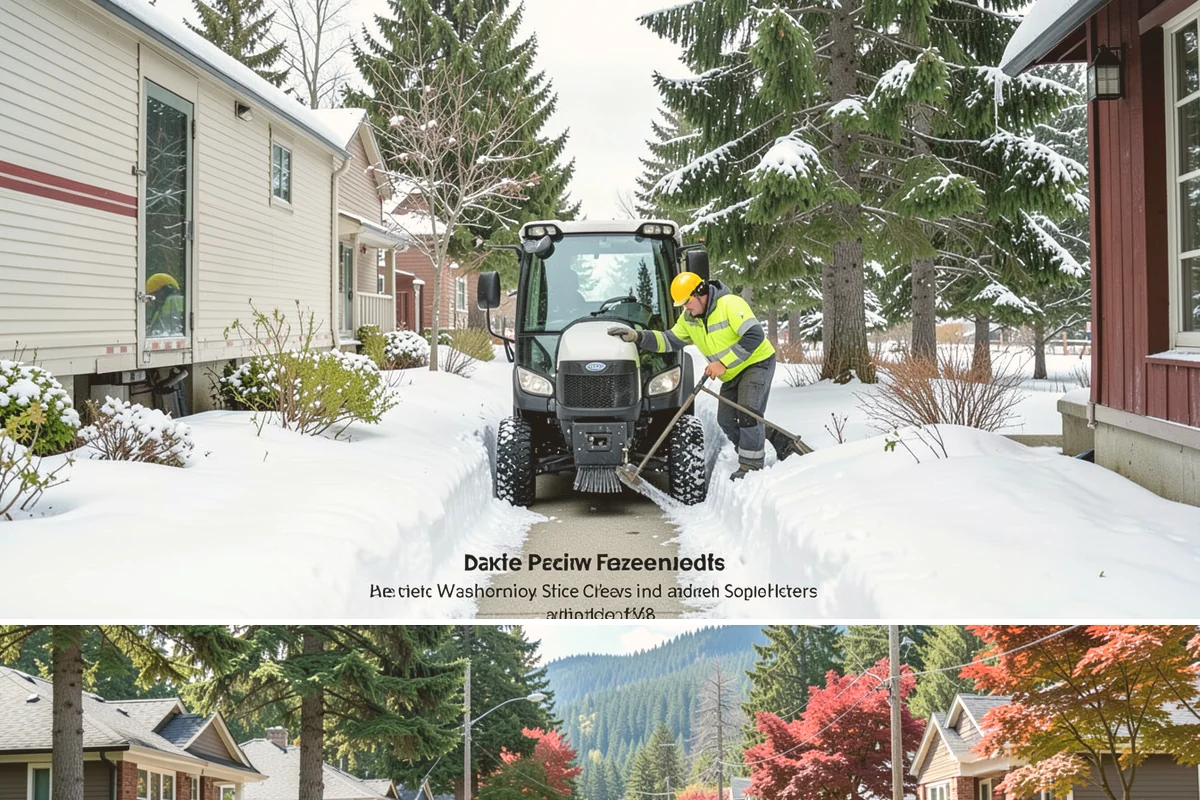 Condominium Sidewalk Clearing in Hunts Point, King County, WA - Condo associations see the greatest need from late fall through February, when freezing rain and refreeze cycles glaze shared...