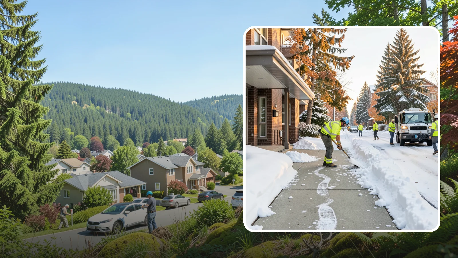 Condominium Sidewalk Clearing in Index, Snohomish County, WA - Common-area walkway clearing for Western Washington condominium associations that keeps shared entries and connector paths safe...