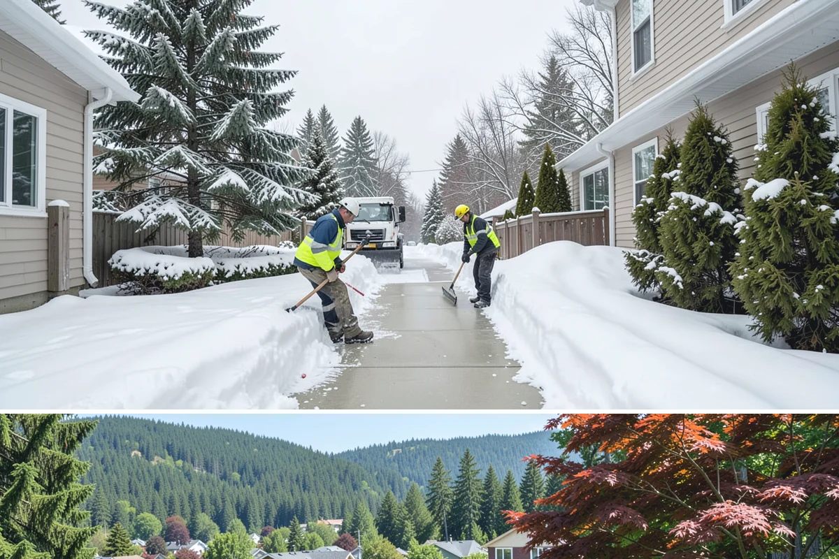 Condominium Sidewalk Clearing in Index, Snohomish County, WA - Condo associations see the greatest need from late fall through February, when freezing rain and refreeze cycles glaze shared...