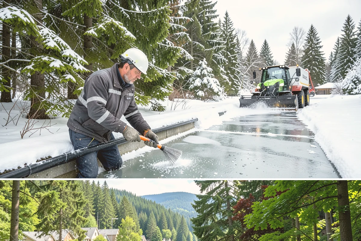 Condominium Sidewalk Clearing in Lake Forest Park, King County, WA - Condo associations see the greatest need from late fall through February, when freezing rain and refreeze cycles glaze shared...