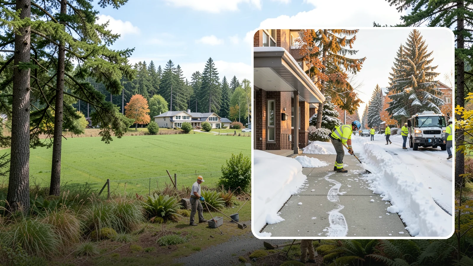 Condominium Sidewalk Clearing in Lyman, Skagit County, WA - Common-area walkway clearing for Western Washington condominium associations that keeps shared entries and connector paths safe...