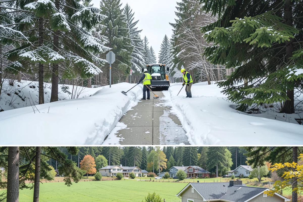 Condominium Sidewalk Clearing in Lyman, Skagit County, WA - Condo associations see the greatest need from late fall through February, when freezing rain and refreeze cycles glaze shared...