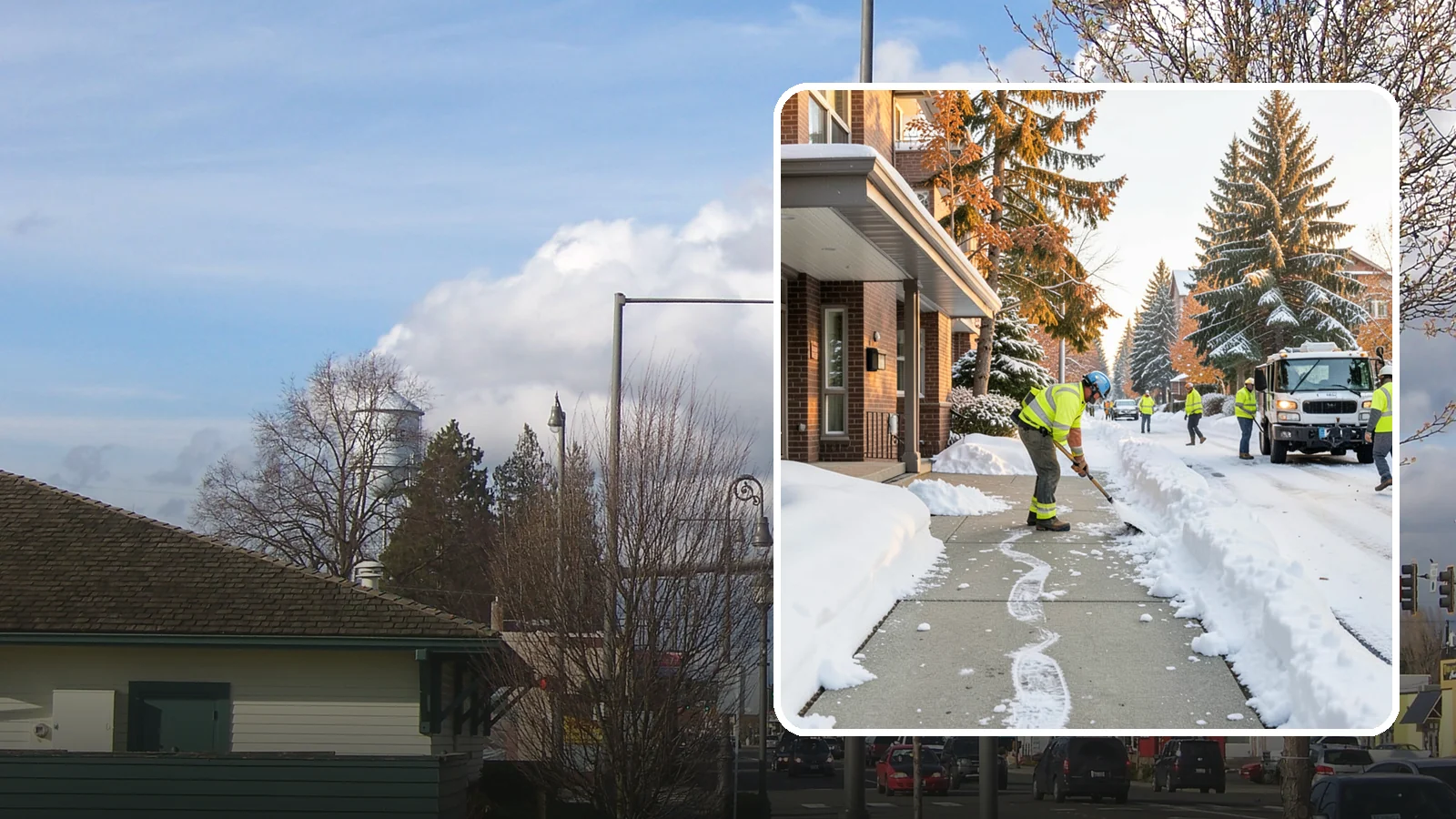 Condominium Sidewalk Clearing in Marysville, Snohomish County, WA - Common-area walkway clearing for Western Washington condominium associations that keeps shared entries and connector paths safe...