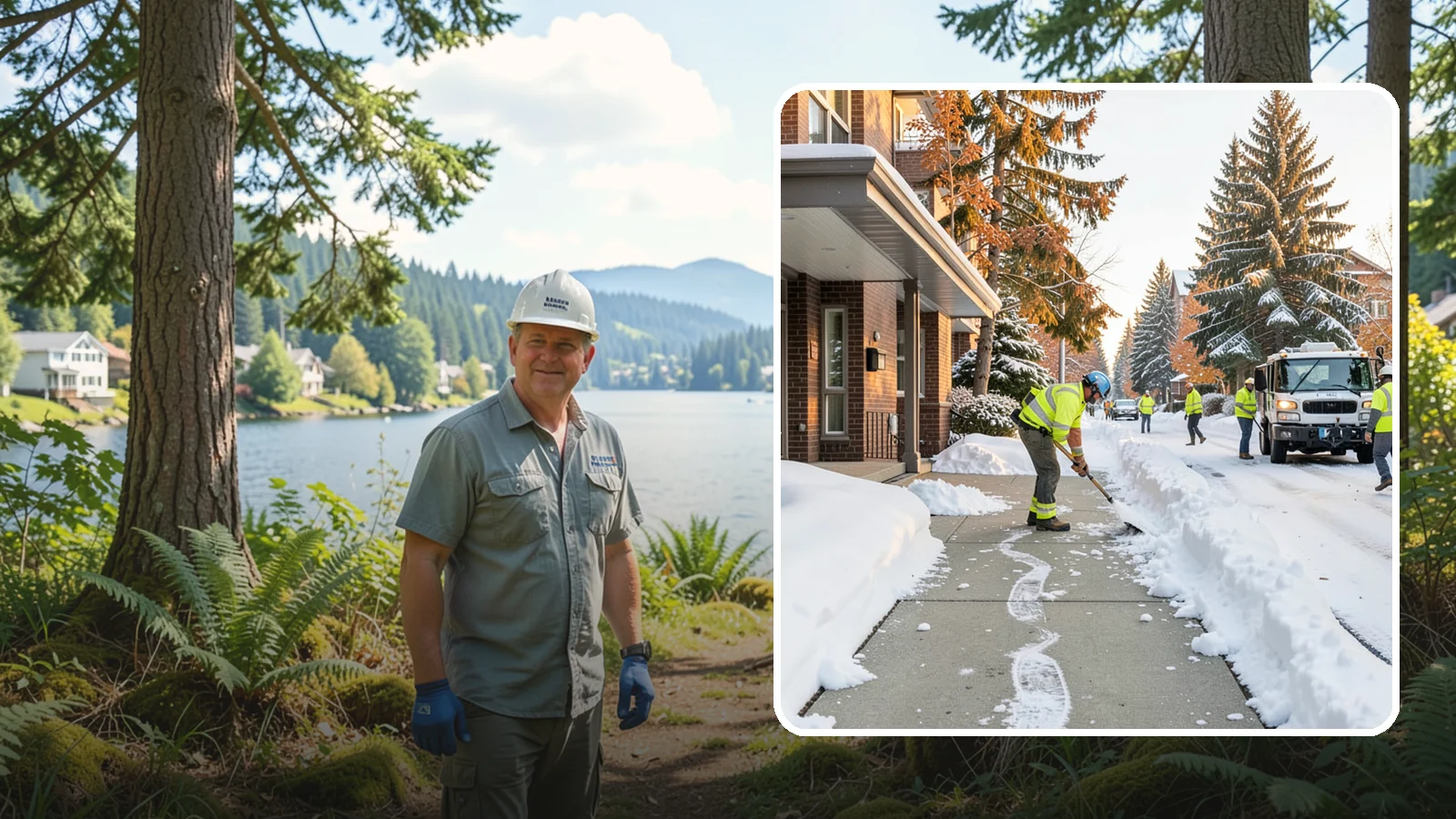 Condominium Sidewalk Clearing in Milton, King County, WA - Common-area walkway clearing for Western Washington condominium associations that keeps shared entries and connector paths safe...