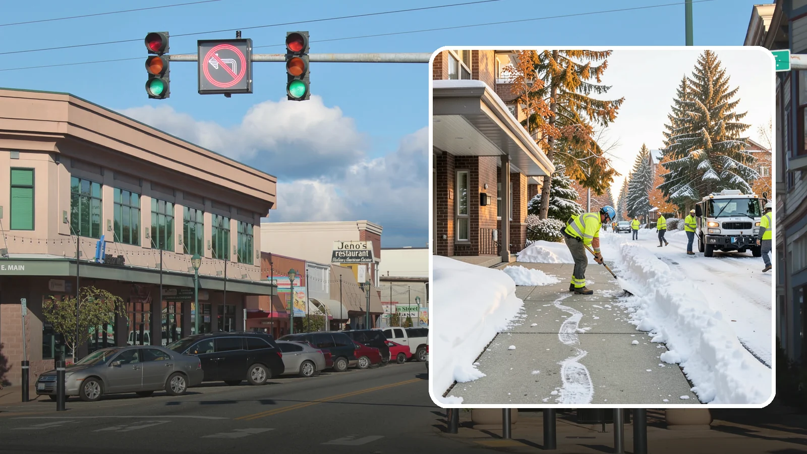 Condominium Sidewalk Clearing in Monroe, Snohomish County, WA - Common-area walkway clearing for Western Washington condominium associations that keeps shared entries and connector paths safe...