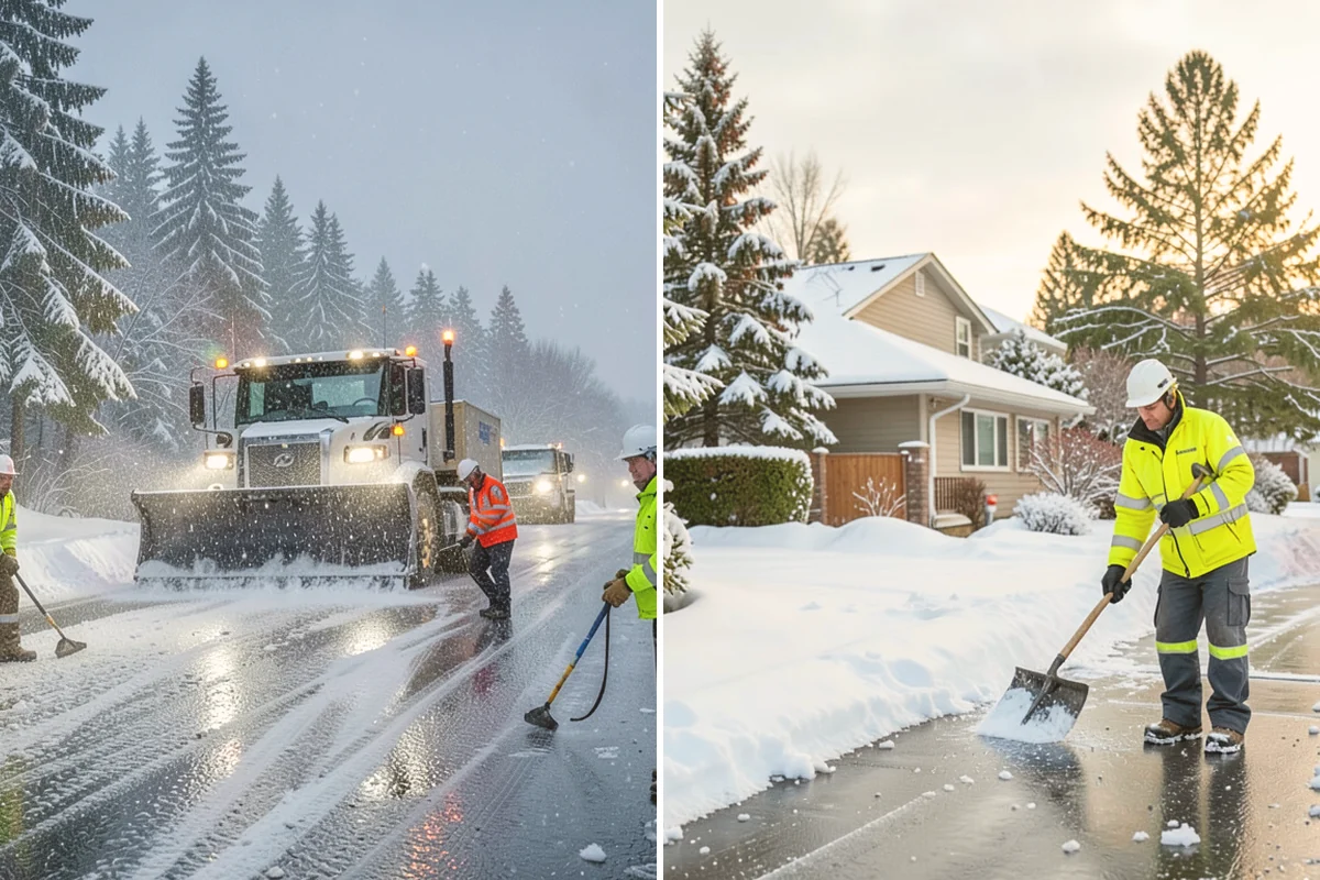Condominium Sidewalk Clearing in Mount Vernon, Skagit County, WA - Review association maps to identify all common-element walkways