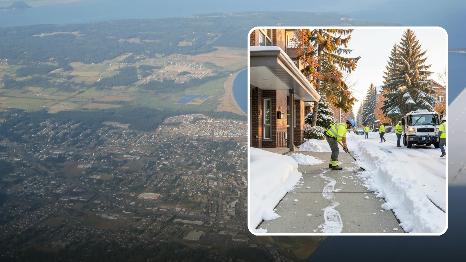 Condominium Sidewalk Clearing in Oak Harbor, Island County, WA - Common-area walkway clearing for Western Washington condominium associations that keeps shared entries and connector paths safe...