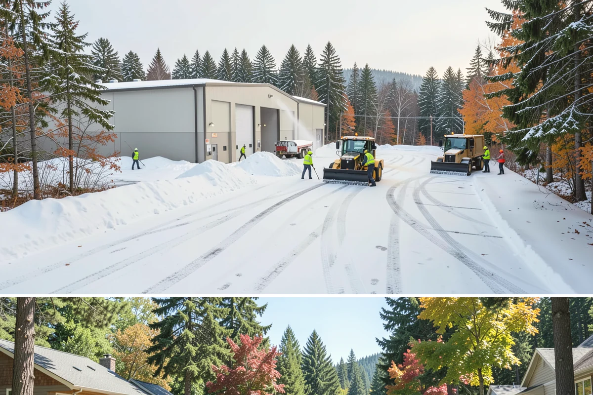 Condominium Sidewalk Clearing in Orting, Pierce County, WA - Condo associations see the greatest need from late fall through February, when freezing rain and refreeze cycles glaze shared...