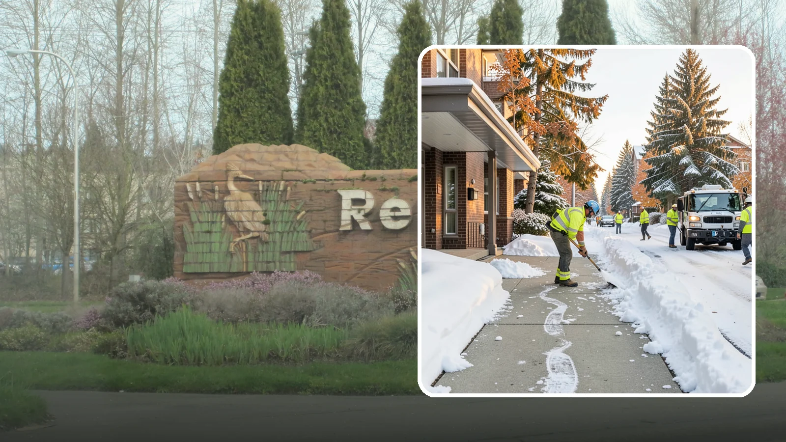 Condominium Sidewalk Clearing in Renton, King County, WA - Common-area walkway clearing for Western Washington condominium associations that keeps shared entries and connector paths safe...