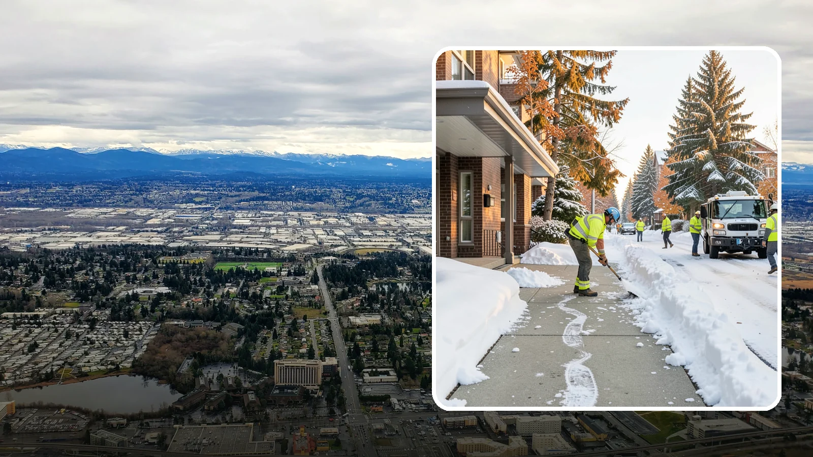 Condominium Sidewalk Clearing in SeaTac, King County, WA - Common-area walkway clearing for Western Washington condominium associations that keeps shared entries and connector paths safe...