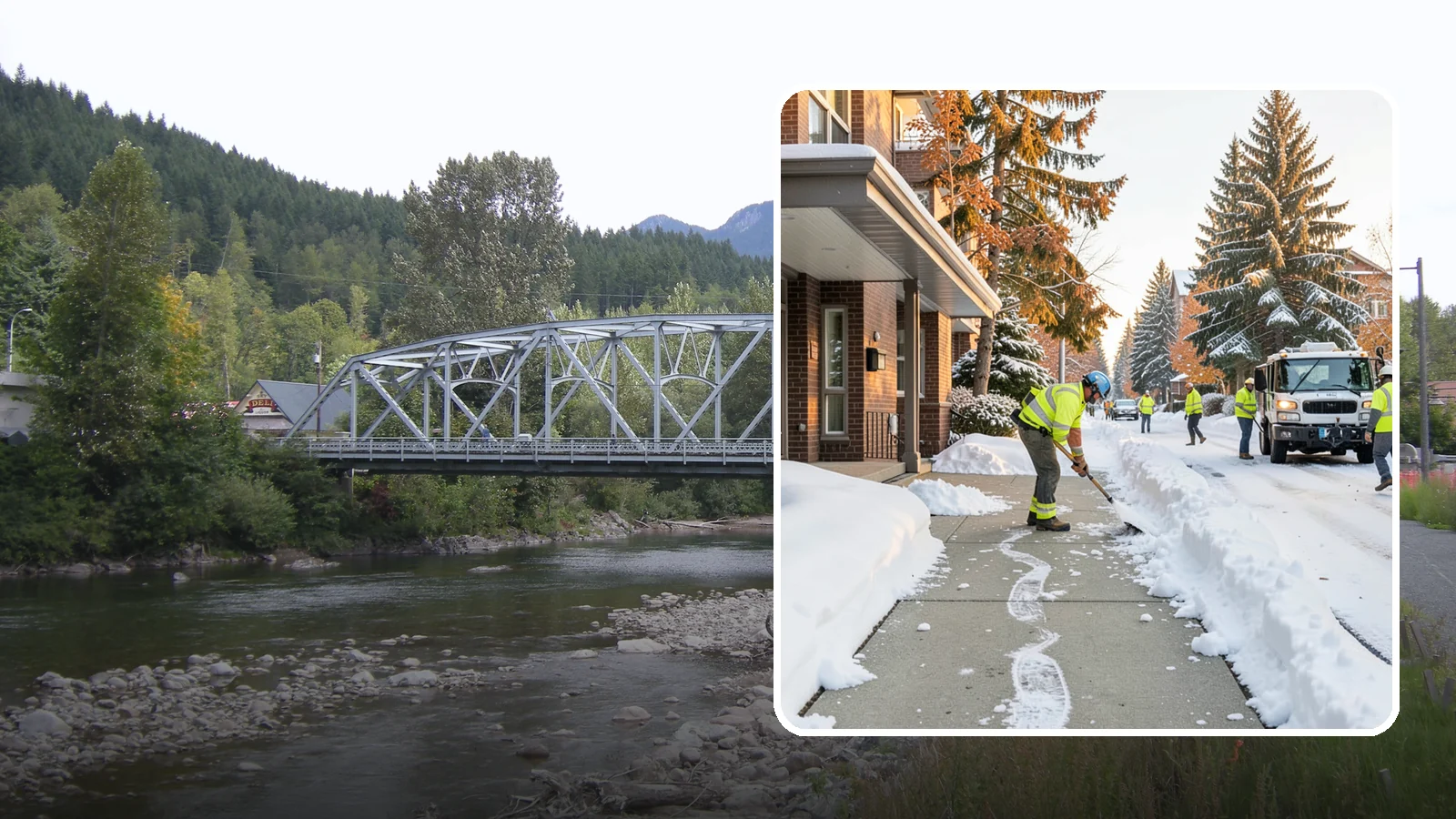 Condominium Sidewalk Clearing in Skykomish, King County, WA - Common-area walkway clearing for Western Washington condominium associations that keeps shared entries and connector paths safe...
