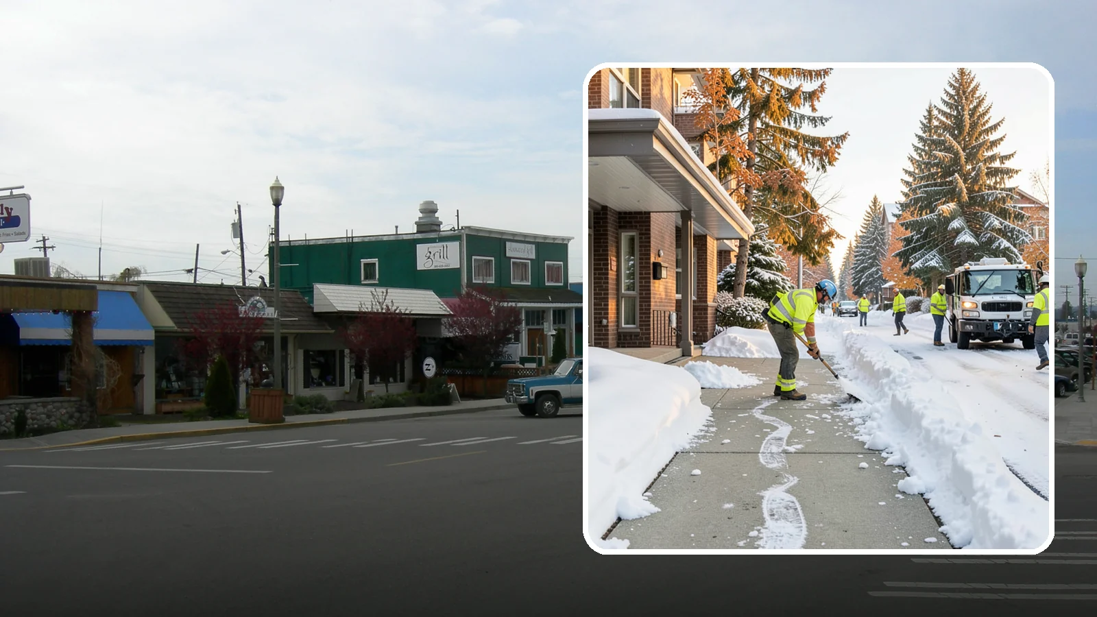 Condominium Sidewalk Clearing in Stanwood, Snohomish County, WA - Common-area walkway clearing for Western Washington condominium associations that keeps shared entries and connector paths safe...
