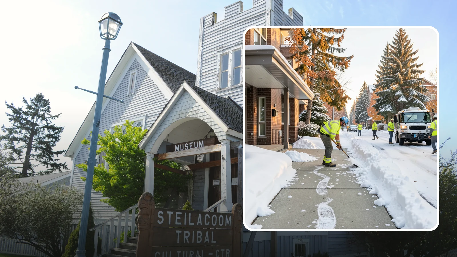 Condominium Sidewalk Clearing in Steilacoom, Pierce County, WA - Common-area walkway clearing for Western Washington condominium associations that keeps shared entries and connector paths safe...