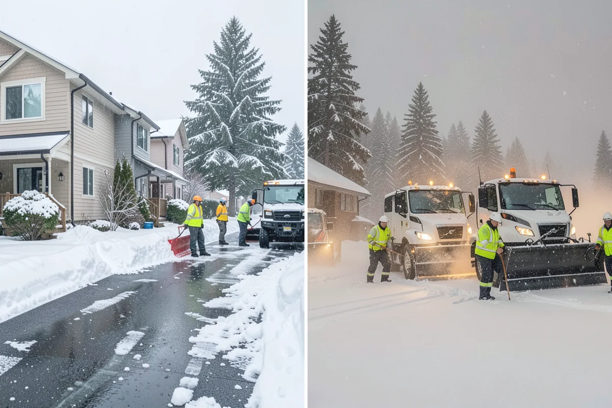 Condominium Sidewalk Clearing in Wilkeson, Pierce County, WA - Review association maps to identify all common-element walkways