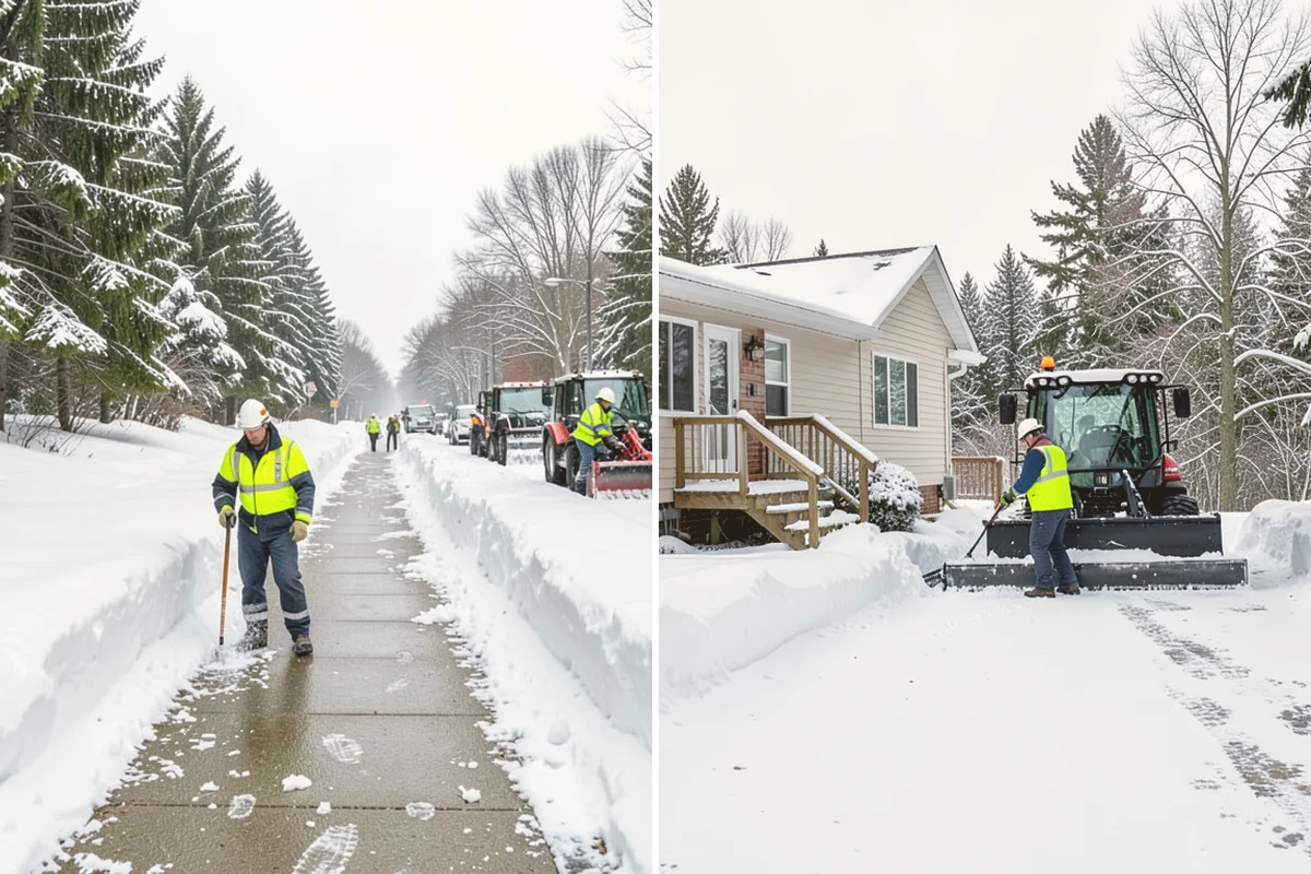 Condominium Snow Plowing in Algona, King County, WA - Review the site plan to separate deeded stalls from common lanes and visitor parking