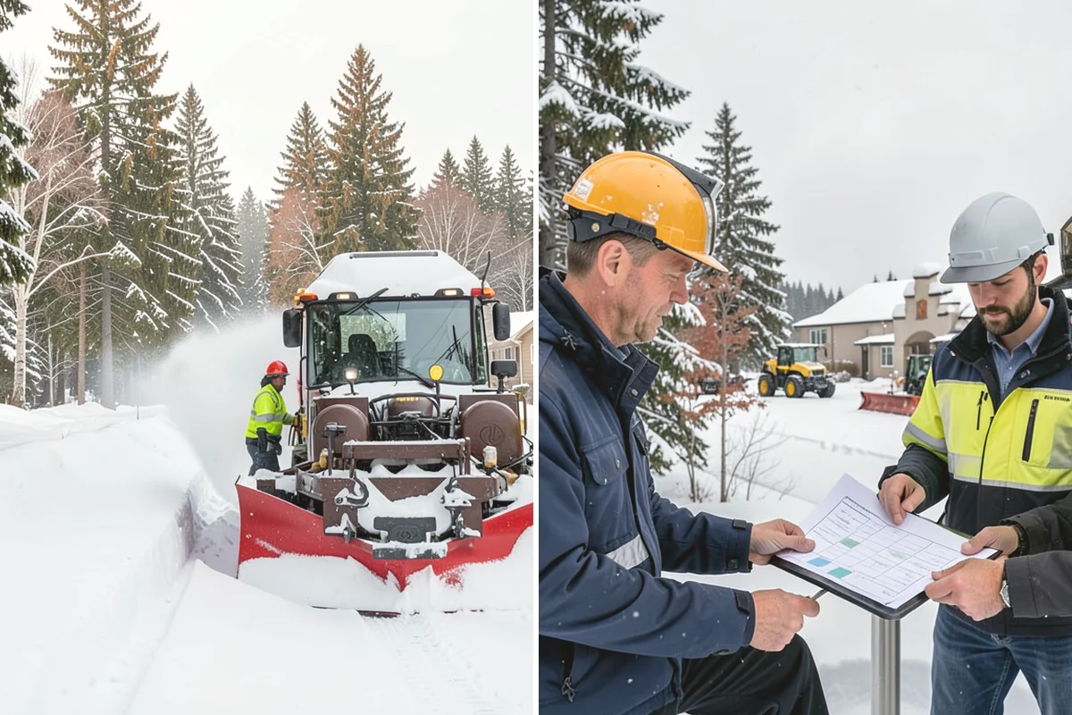 Condominium Snow Plowing in Anacortes, Skagit County, WA - Review the site plan to separate deeded stalls from common lanes and visitor parking
