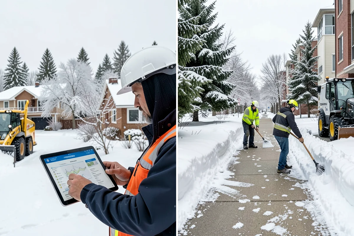 Condominium Snow Plowing in Arlington, Snohomish County, WA - Review the site plan to separate deeded stalls from common lanes and visitor parking