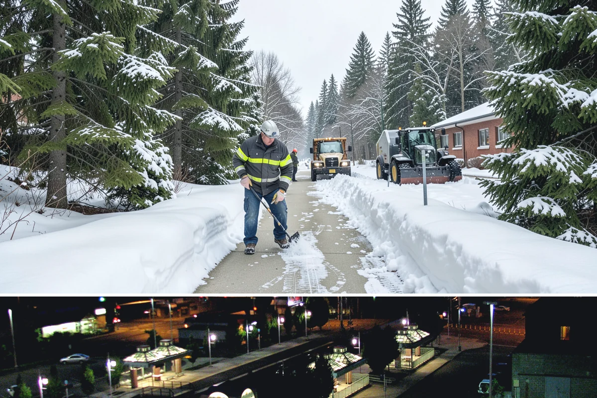 Condominium Snow Plowing in Auburn, King County, WA - Get on the schedule in autumn so your association is covered before the first freeze locks the courtyards in ice.