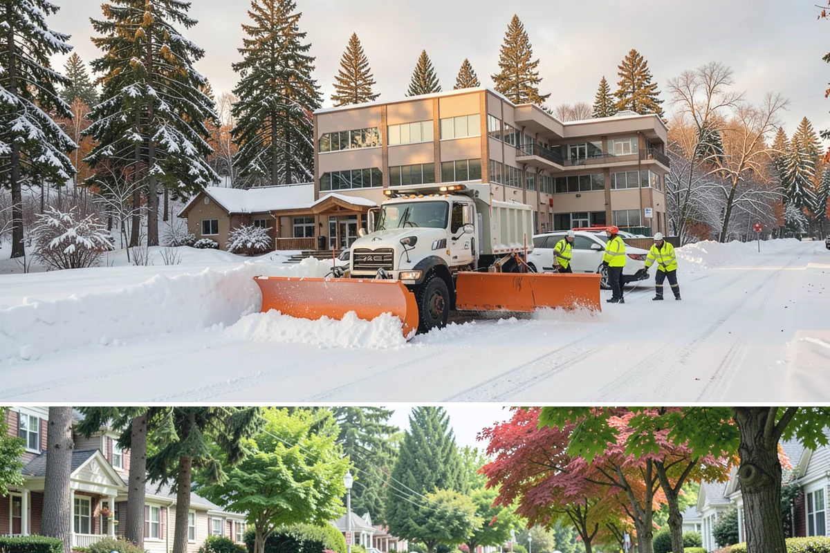Condominium Snow Plowing in Beaux Arts Village, King County, WA - Get on the schedule in autumn so your association is covered before the first freeze locks the courtyards in ice.