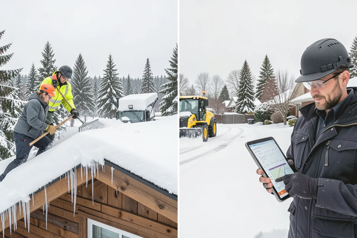 Condominium Snow Plowing in Black Diamond, King County, WA - Review the site plan to separate deeded stalls from common lanes and visitor parking